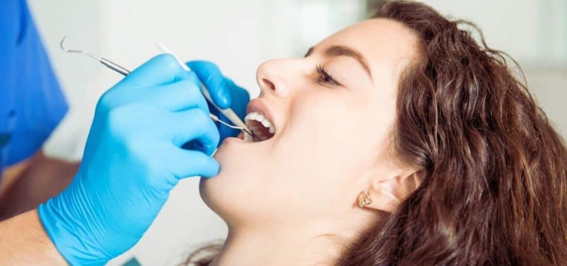 women having dental checkup at family dentist
